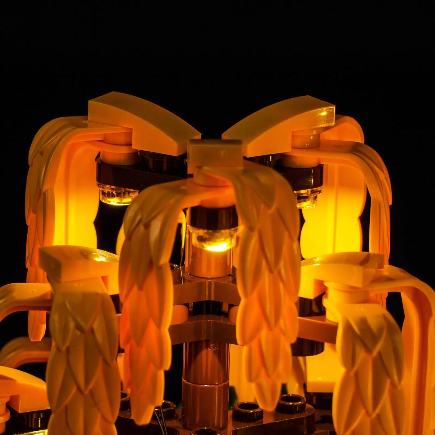 LED kit powered on: Bright My Bricks premium LED light kit for LEGO® Icons Autumn Cottage Garden #11372