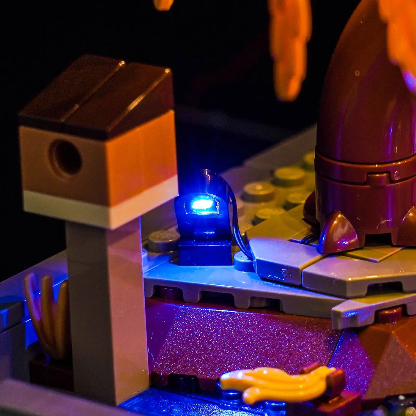 Bright My Bricks DIY LED light kit for LEGO® Icons Autumn Cottage Garden #11372 — installed and glowing