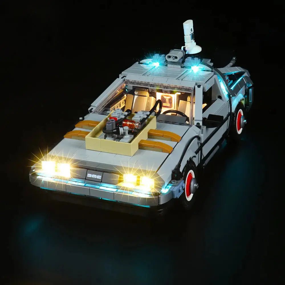 Light Kit LEGO Icons Back to the Future Time Machine #10300 display view