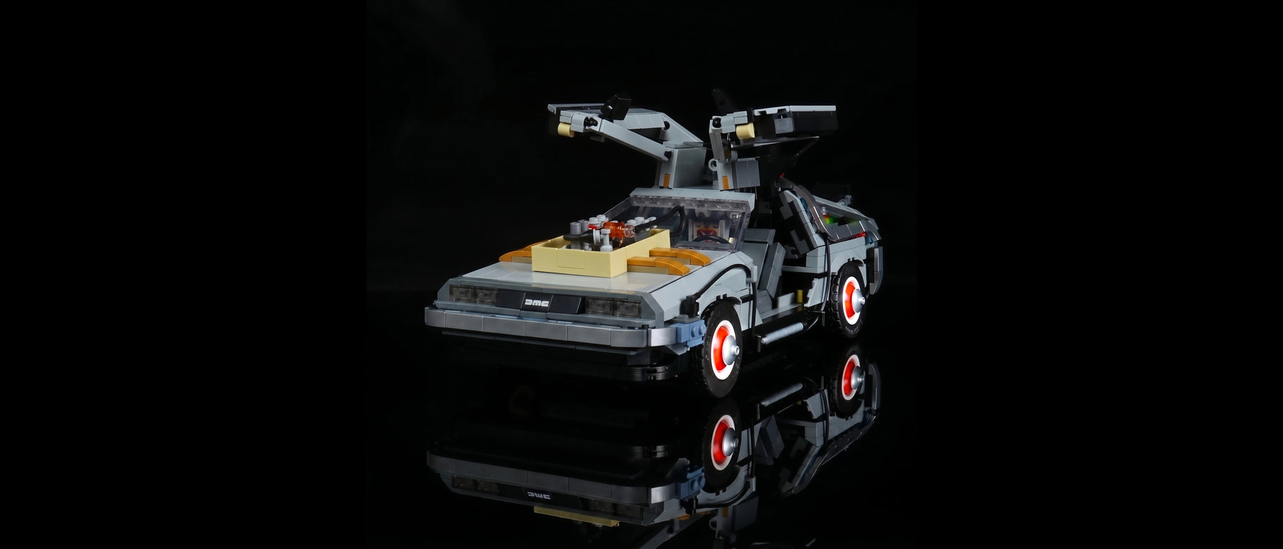 LED-Beleuchtungsset für LEGO® Die Zeitmaschine aus Zurück in die Zukunft #10300 — standard build, without the LED light kit