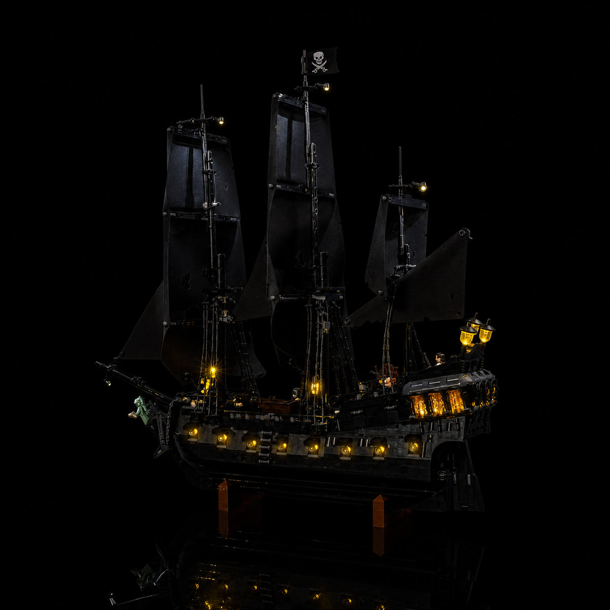 night-mode display glow: Bright My Bricks display light kit for LEGO® Icons Captain Jack Sparrow's Pirate Ship #10365