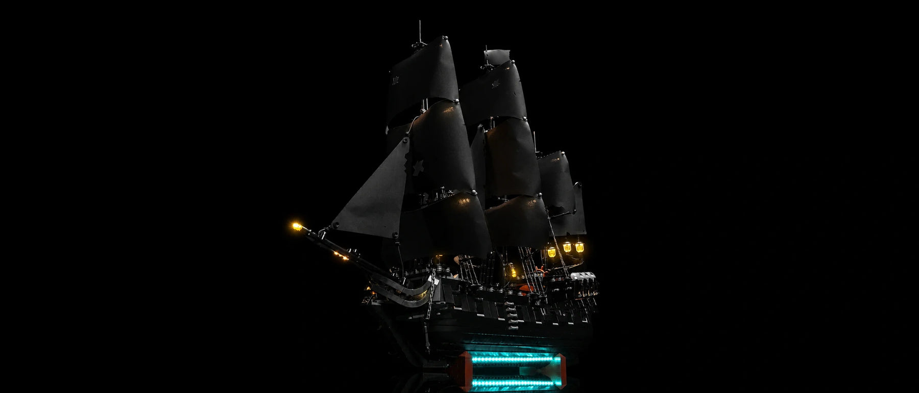 Light Kit for LEGO® Icons Captain Jack Sparrow's Pirate Ship #10365 Upgraded — lit with the LED light kit