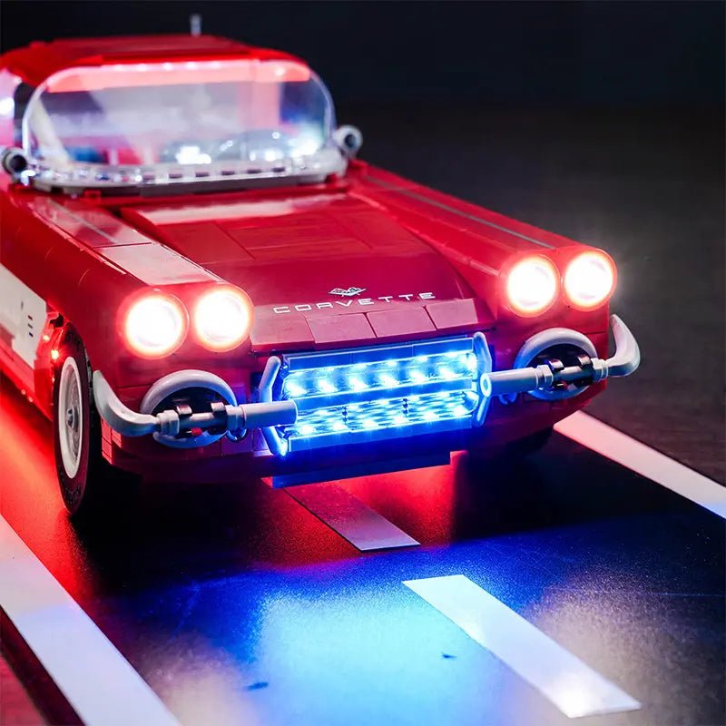 RGB LED light kit for LEGO® Icons Chevrolet Corvette #10321, night-mode display glow