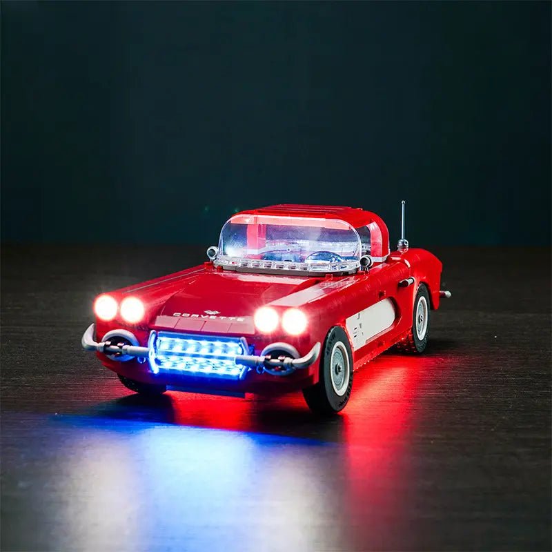display light kit for LEGO® Icons Chevrolet Corvette #10321, night-mode display glow