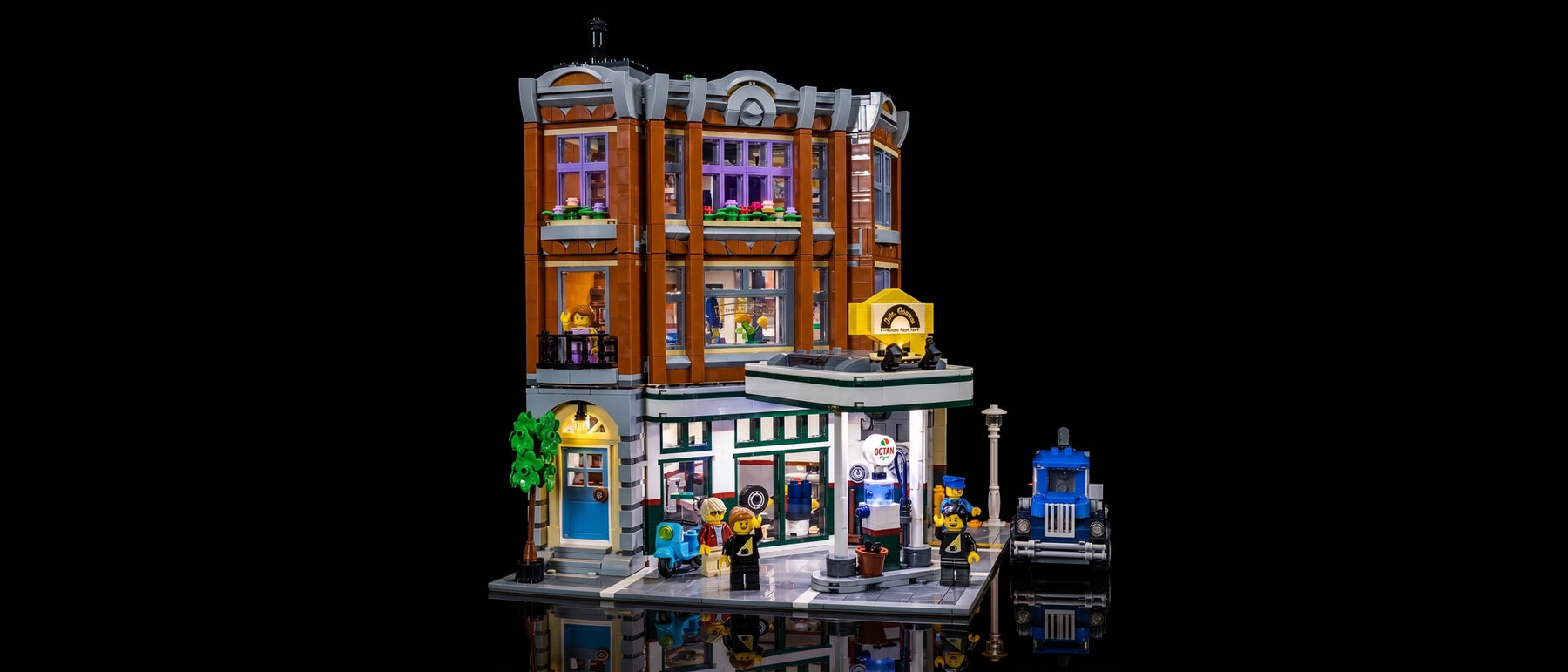 Light Kit for LEGO® Icons Corner Garage #10264 — standard build, without the LED light kit