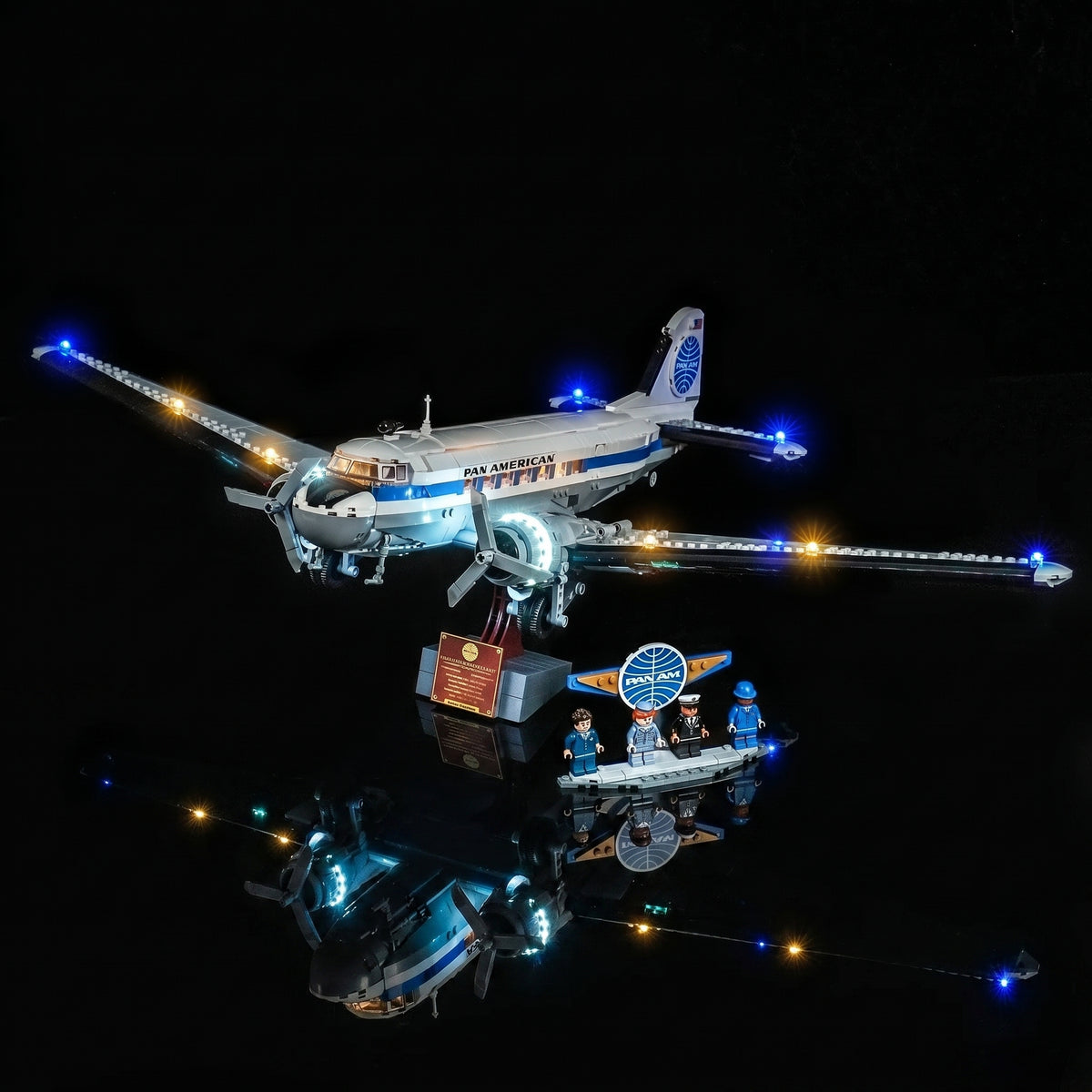LED light kit for LEGO® Icons Douglas DC-3 PAN AM Airliner #11378 | Bright My Bricks