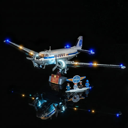 LED light kit for LEGO® Icons Douglas DC-3 PAN AM Airliner #11378 | Bright My Bricks