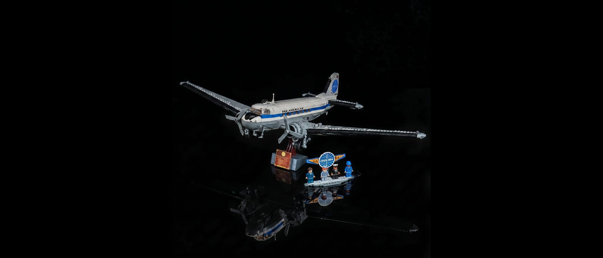 Light Kit for LEGO® Icons Douglas DC-3 PAN AM Airliner #11378 — standard build, without the LED light kit