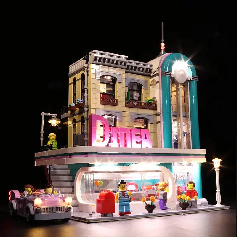 Light Kit for LEGO Icons Downtown Diner #10260 - Bright My Bricks