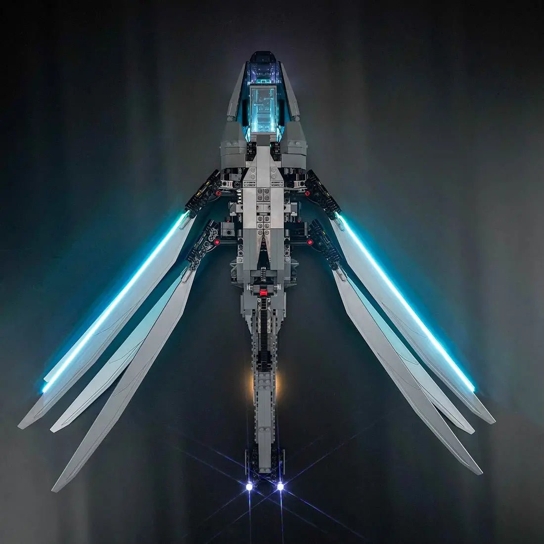 Bright My Bricks display light kit for LEGO® Icons Dune Atreides Royal Ornithopter #10327 — LED kit powered on
