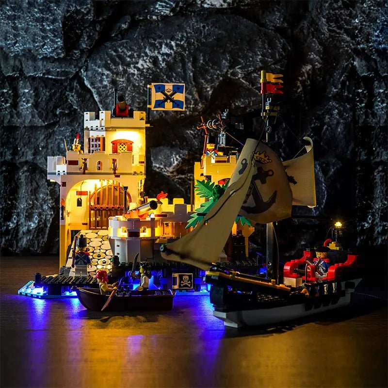 light kit for LEGO® Icons Eldorado Fortress #10320, display lighting in a dark room