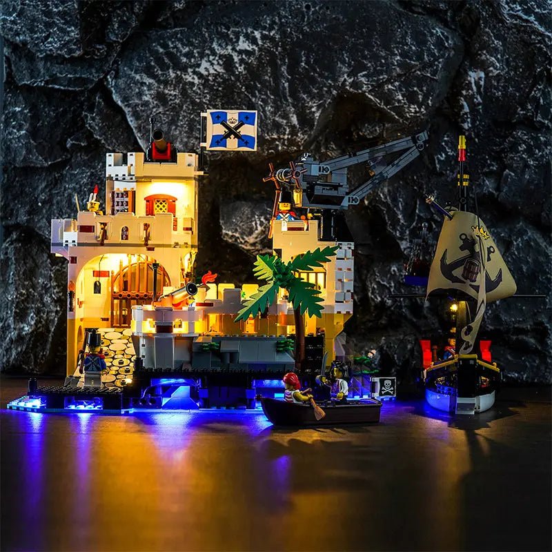 LEGO® Icons Eldorado Fortress #10320 — brightened interior detail (LED lights)