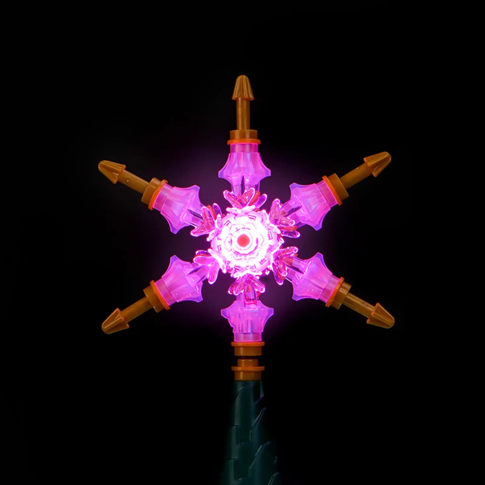 illuminated at night: Bright My Bricks LED lights for LEGO® Icons Family Christmas Tree #41843