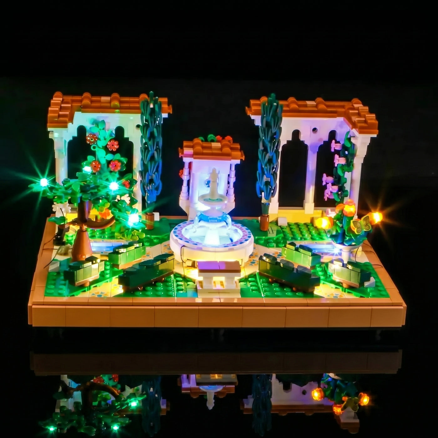 LED light kit for LEGO® Icons Fountain Garden #10359 | Bright My Bricks