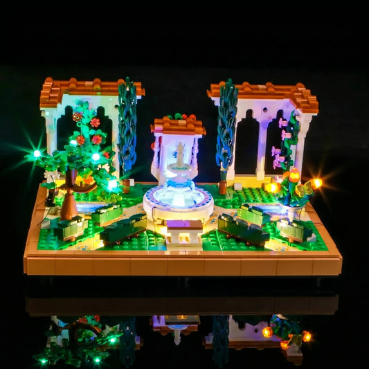 LED light kit for LEGO® Icons Fountain Garden #10359 | Bright My Bricks