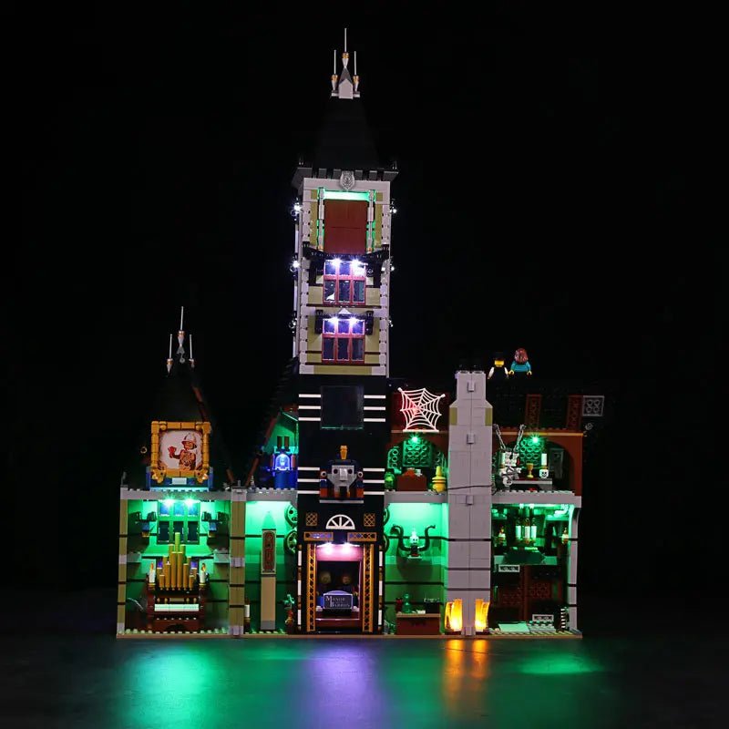 LEGO® Icons Haunted House #10273 — LED strips and bricks detail (DIY LED light kit)