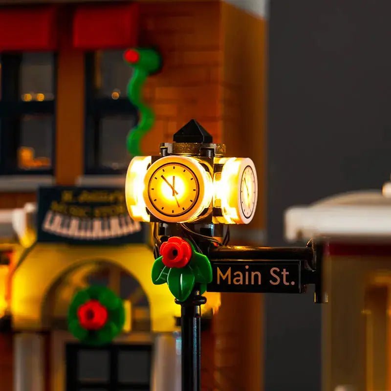 Bright My Bricks light kit for LEGO® Icons Holiday Main Street #10308 — lighting effect on the build