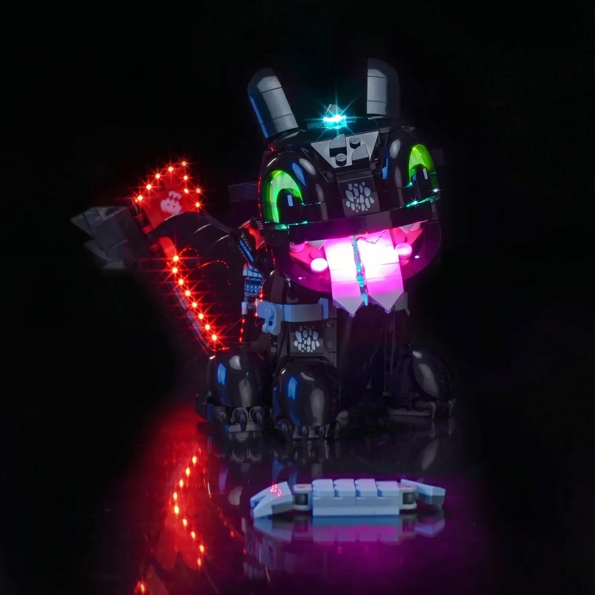 LEGO® Icons How to Train Your Dragon: Toothless #10375 — lighting effect on the build (premium LED light kit)