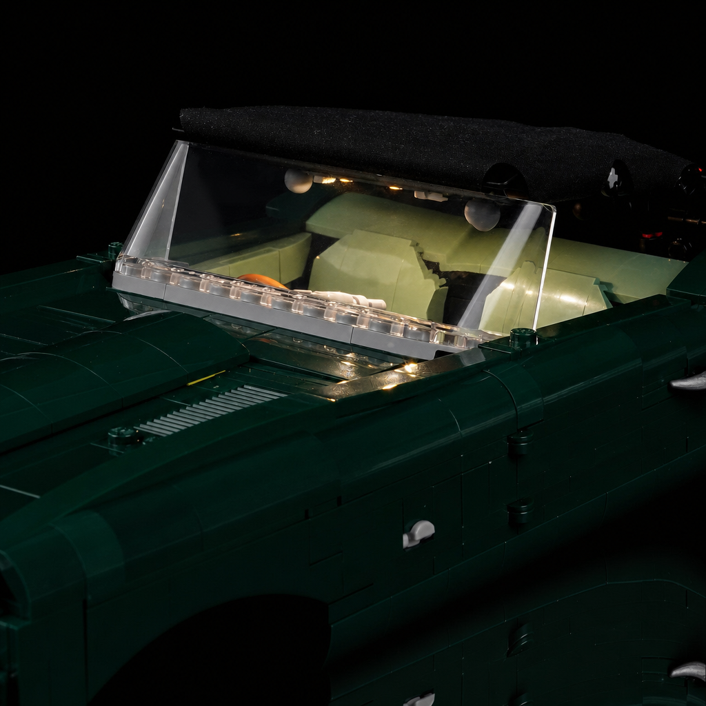 LED lights for LEGO® Icons Jaguar E-Type #11381, brightened interior detail