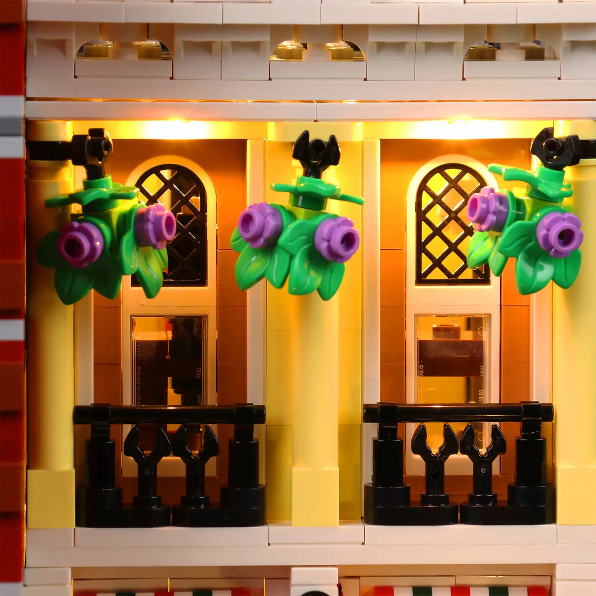 LEGO® Icons Jazz Club #10312 — LED kit powered on (LED lighting kit)