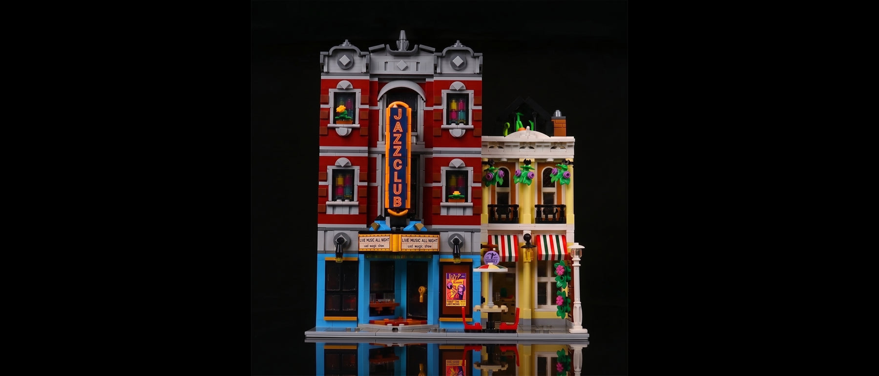 Light Kit for LEGO® Icons Jazz Club #10312 — standard build, without the LED light kit