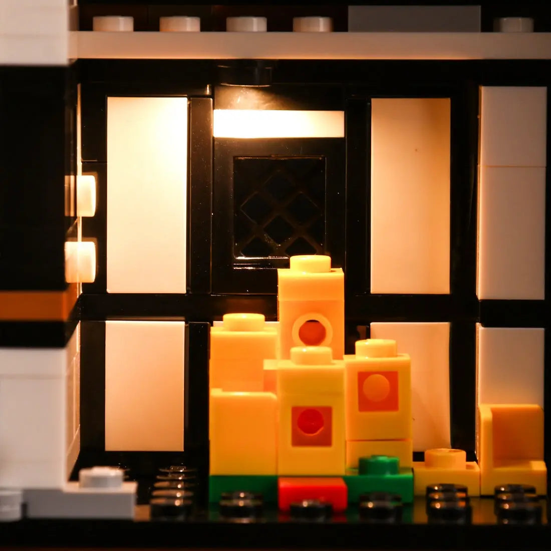 USB-powered LED light kit for LEGO® Icons Lion Knights' Castle #10305, LED strips and bricks detail