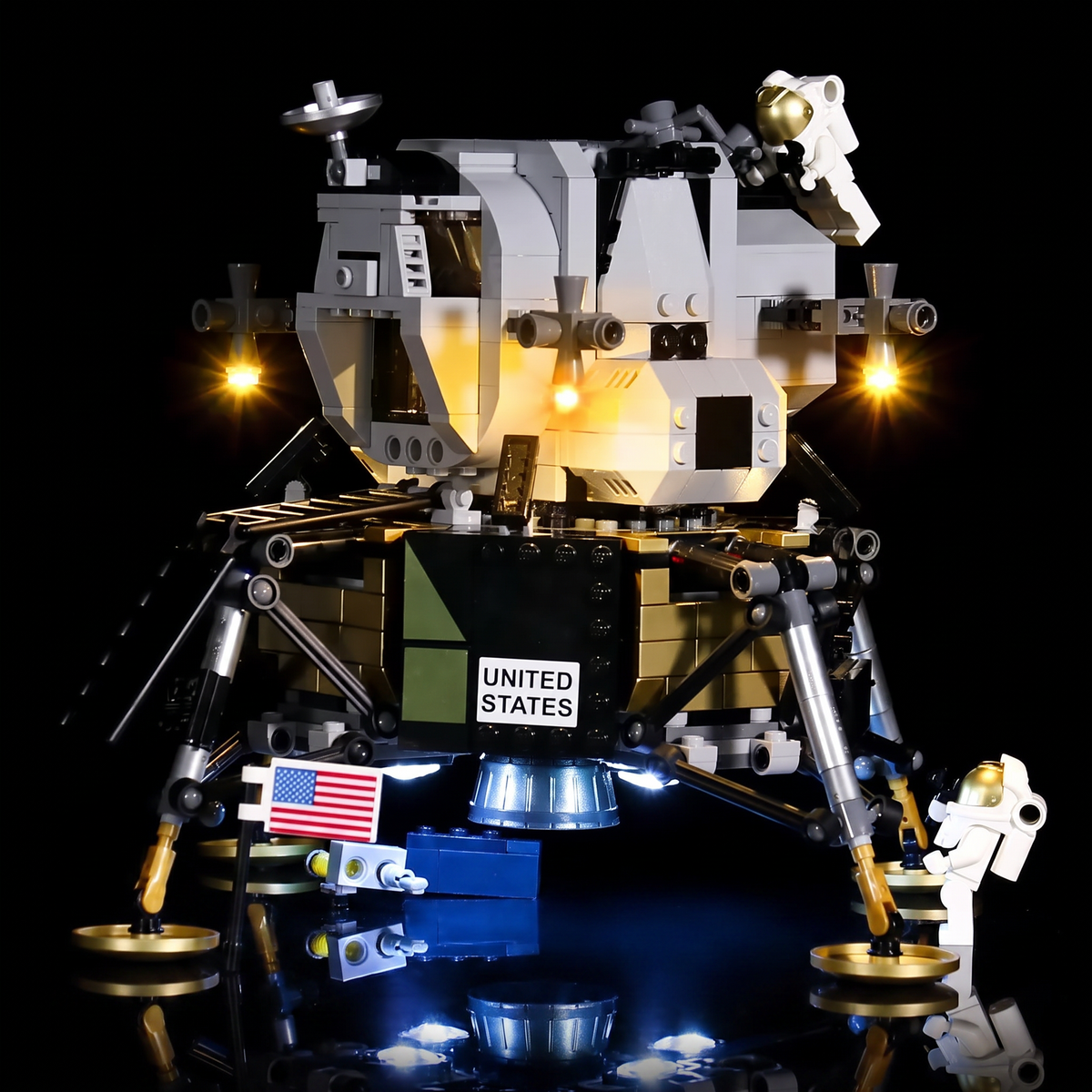 light kit for LEGO® Icons NASA Apollo 11 Lunar Lander #10266, crisp LED accents on the details