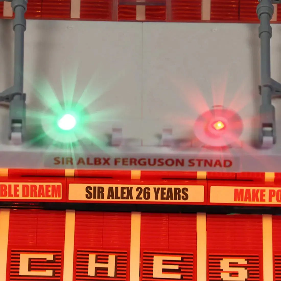 LEGO® Icons Old Trafford #10272 — LED strips and bricks detail (LED light kit)