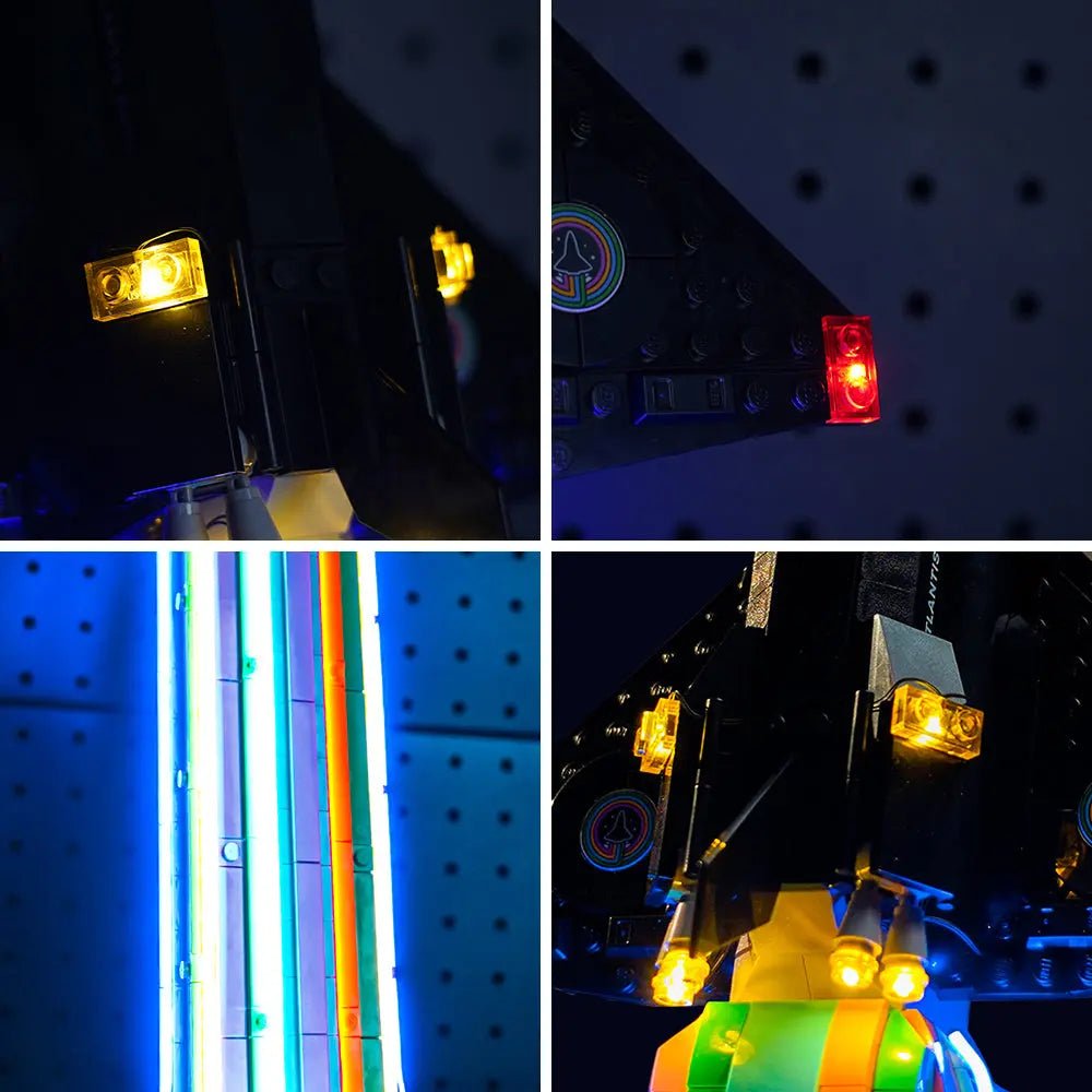 LEGO® Icons Over the Moon with Pharrell Williams #10391 — fully illuminated on display (LED lights)