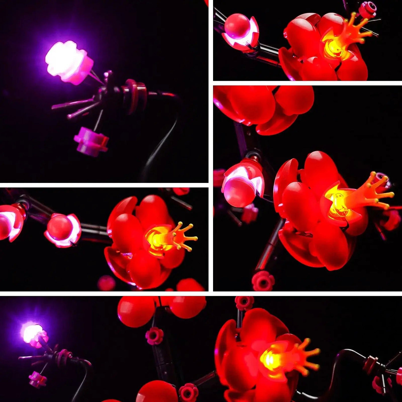 USB-powered LED light kit for LEGO® Icons Plum Blossom #10369, LED kit powered on
