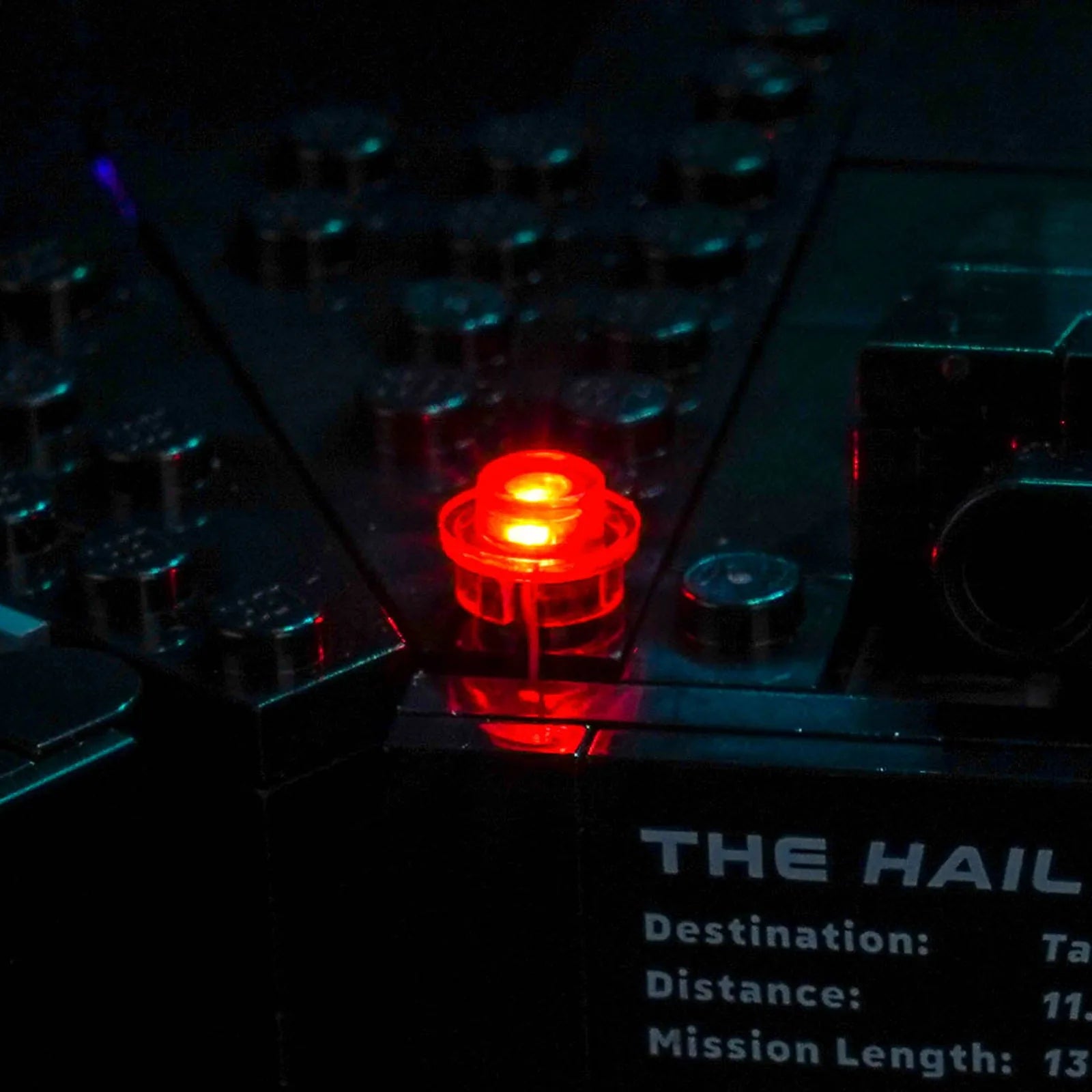 illuminated at night: Bright My Bricks RGB LED light kit for LEGO® Icons Project Hail Mary #11389