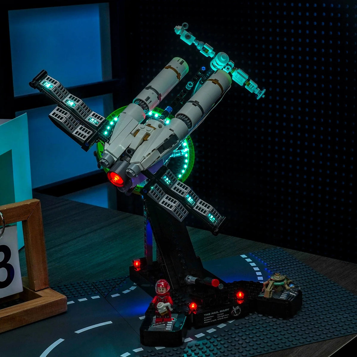 LEGO® Icons Project Hail Mary #11389 — illuminated at night (custom LED lighting)