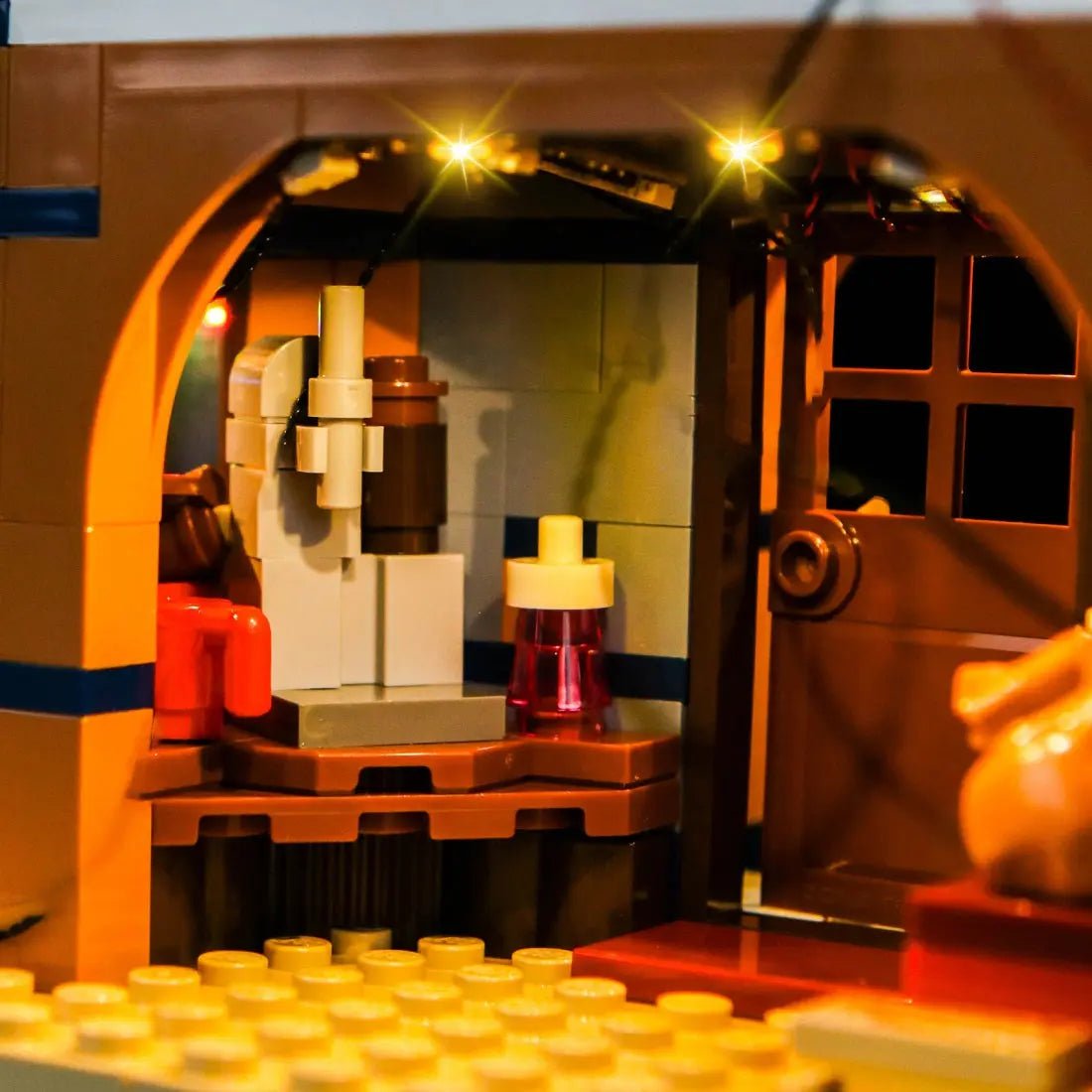 showcase lighting view: Bright My Bricks LED light kit for LEGO® Icons Santa's Post Office #10339