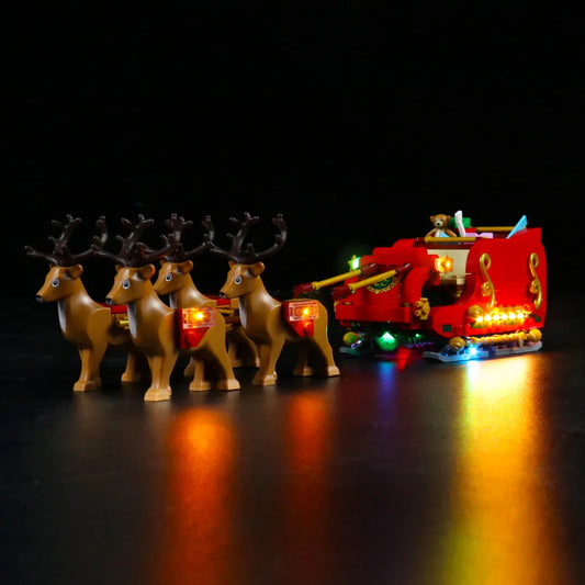 LED light kit for LEGO® Icons Santa's Sleigh #40499 | Bright My Bricks