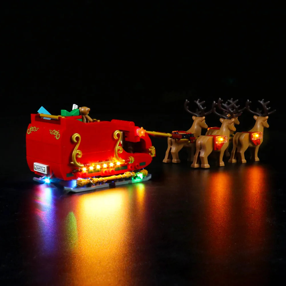 LED light kit for LEGO® Icons Santa's Sleigh #40499 | Bright My Bricks