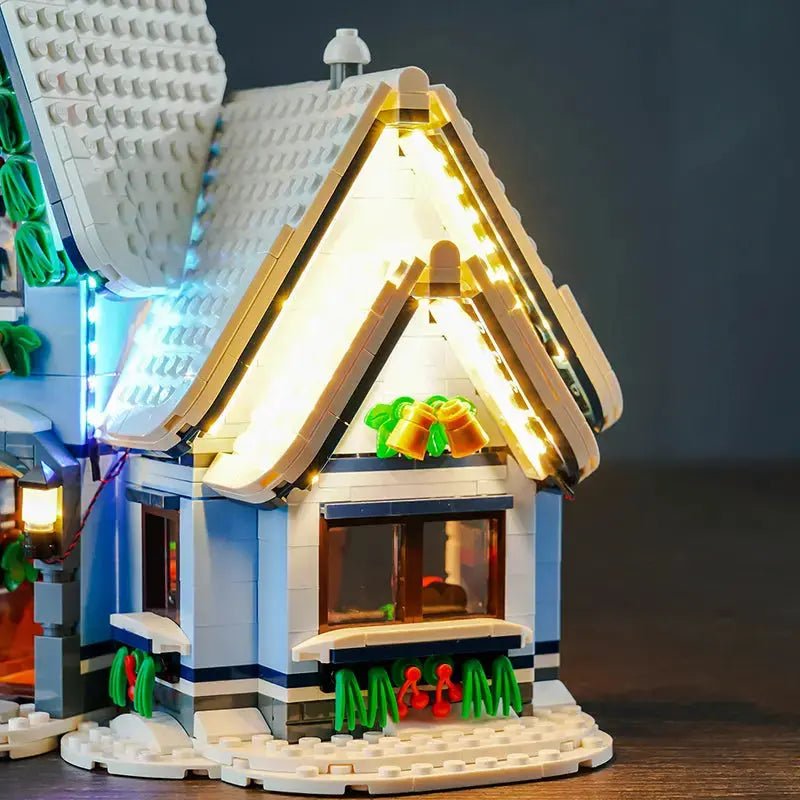 LEGO® Icons Santa’s Visit #10293 — display lighting in a dark room (DIY LED light kit)