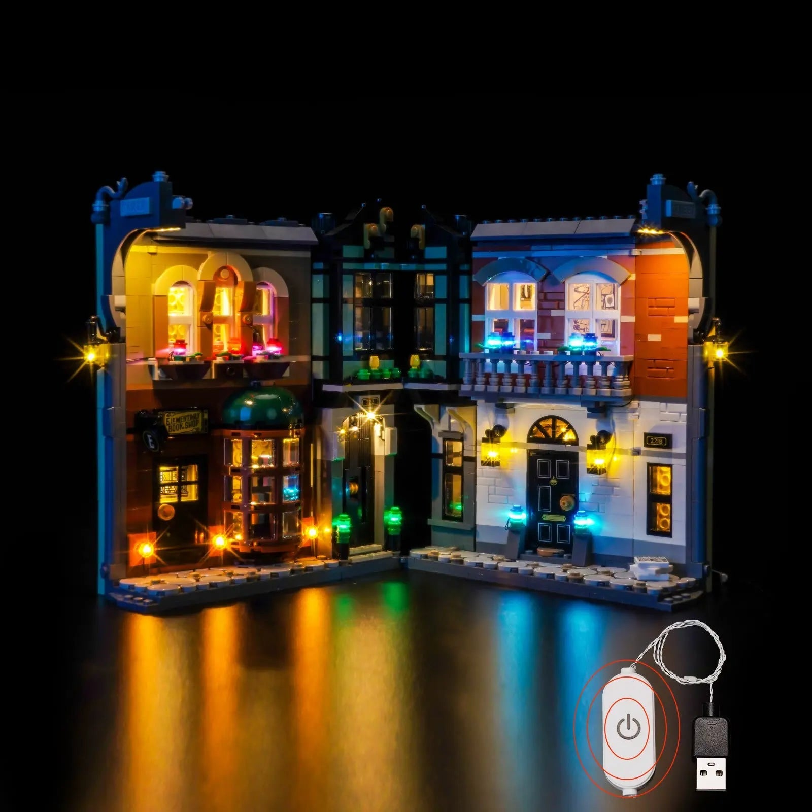 Light Kit for LEGO Icons Sherlock Holmes: Book Nook #10351 - Bright My Bricks