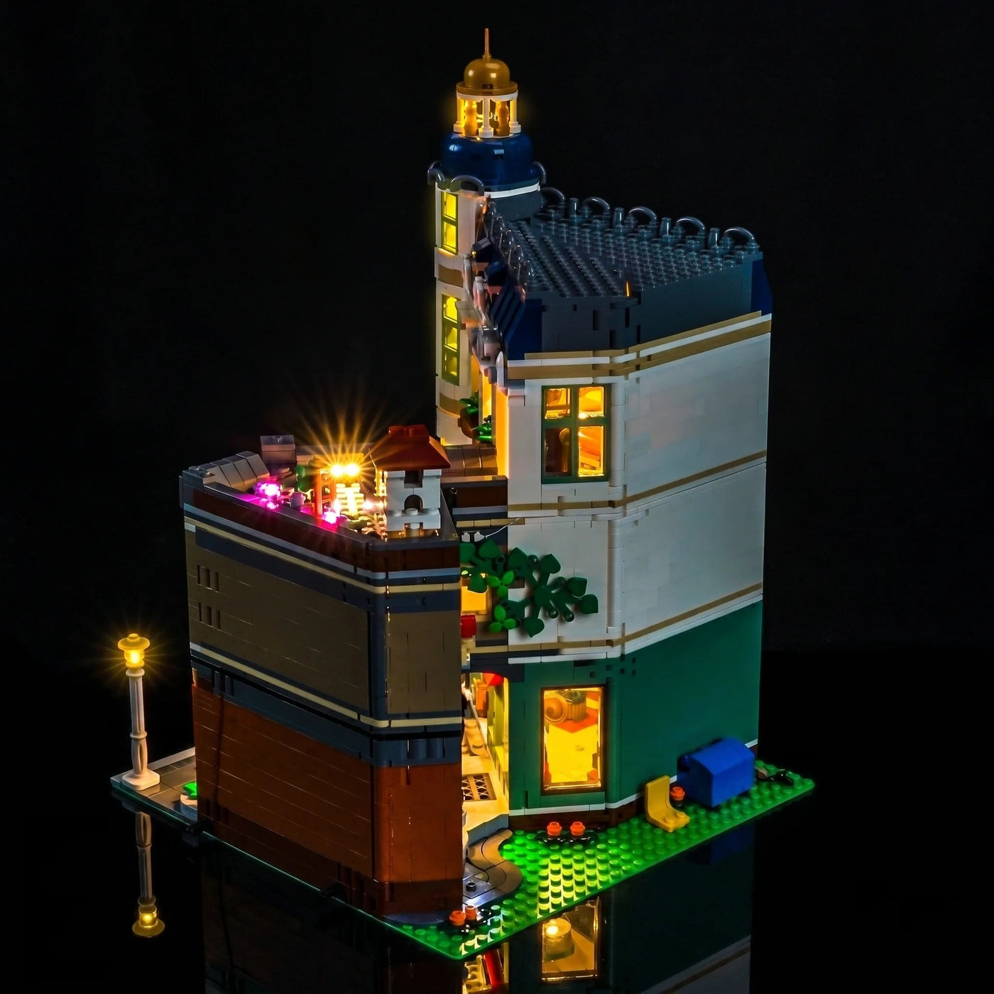 light kit for LEGO® Icons Shopping Street #11371, LED kit powered on