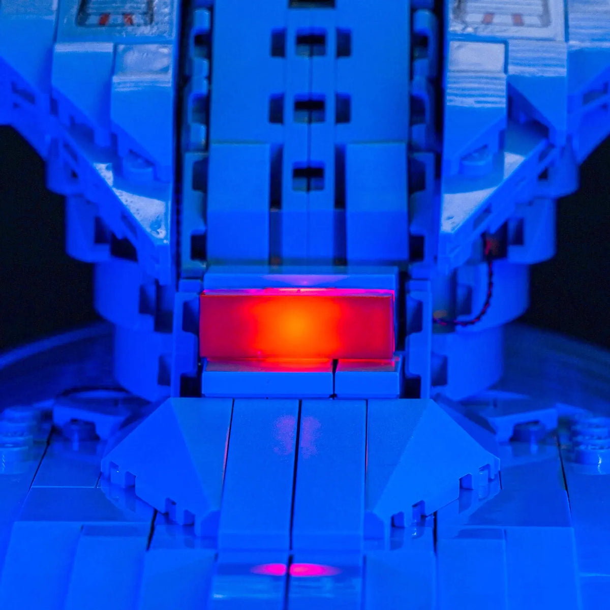 LED lights for LEGO® Icons Star Trek: U.S.S. Enterprise NCC-1701-D #10356, illuminated at night