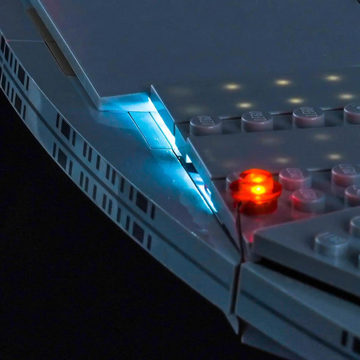 brightened interior detail: Bright My Bricks light kit for LEGO® Icons Star Trek U.S.S. Enterprise NCC-1701-D #10356