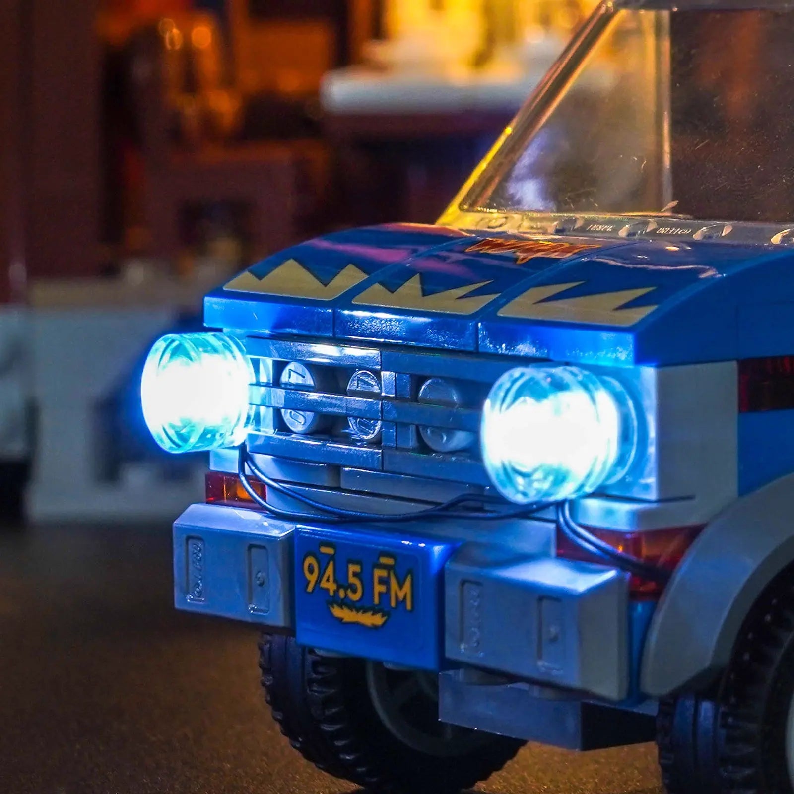 LEGO Icons Stranger Things: The Creel House #11370 lit up - front angle