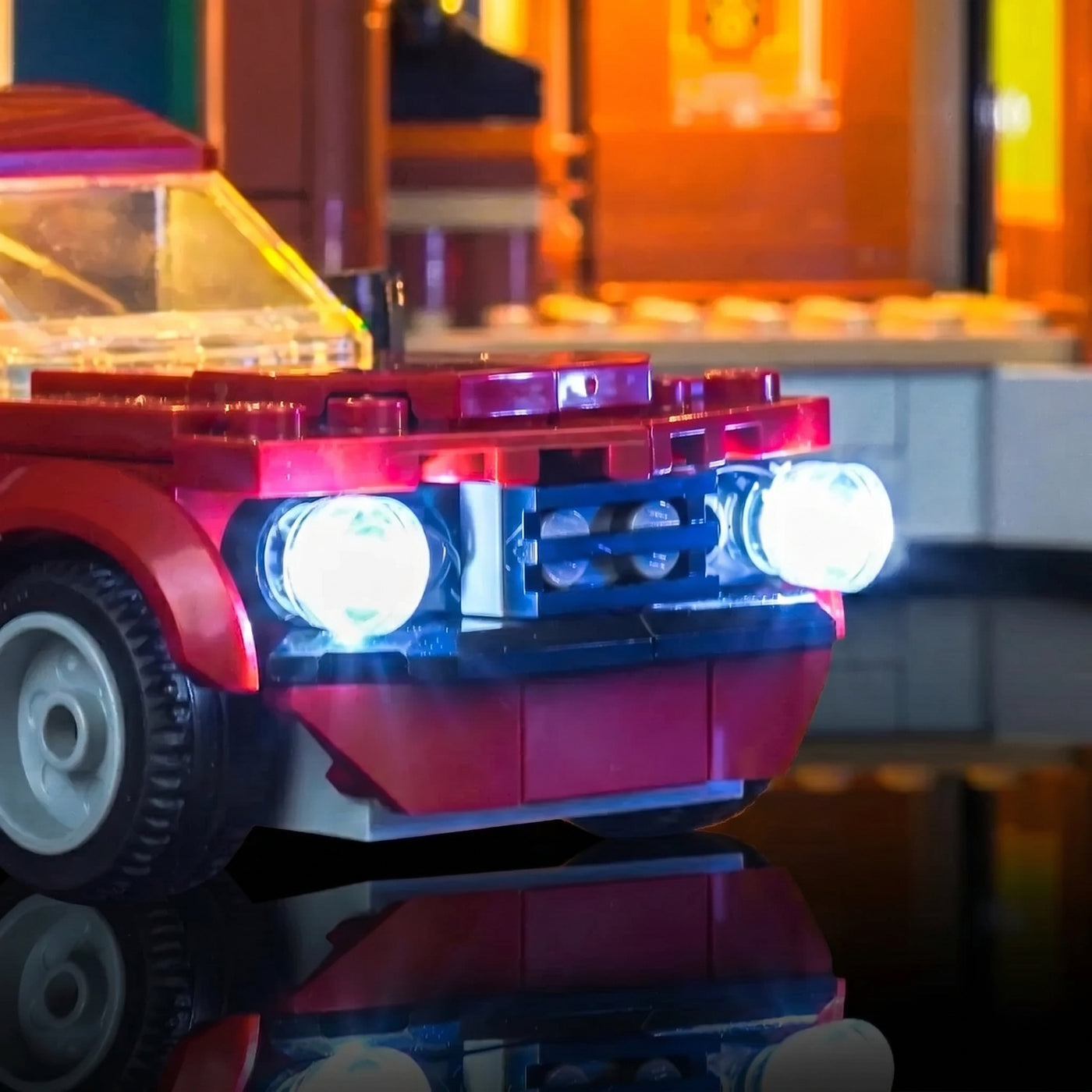 Bright My Bricks custom LED lighting for LEGO® Icons Stranger Things: The Creel House #11370 — LED kit powered on