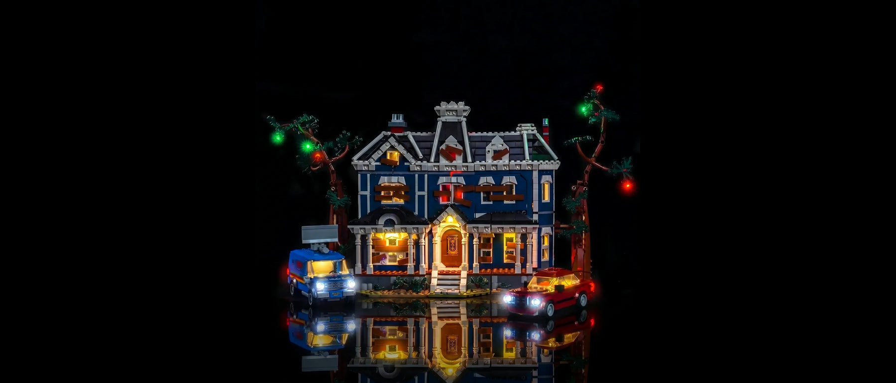 LED-Beleuchtungsset für LEGO® Stranger Things: The Creel House #11370 — lit with the LED light kit