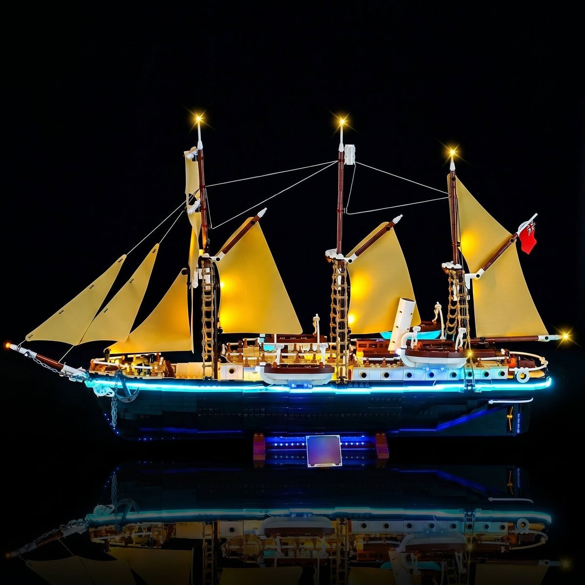 Bright My Bricks LED light kit for LEGO® Icons The Endurance #10335 — display lighting in a dark room