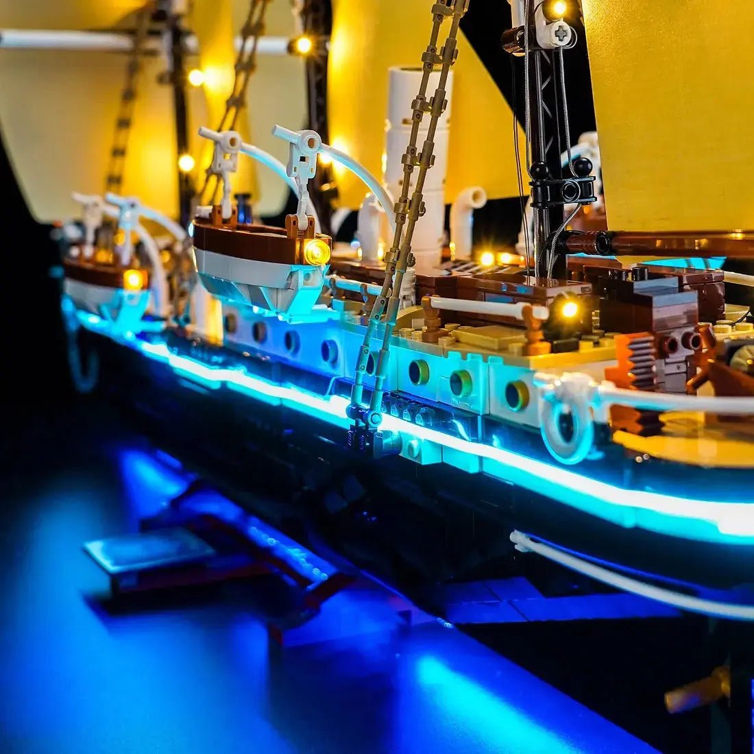 LED lights bring LEGO Icons The Endurance #10335 to life