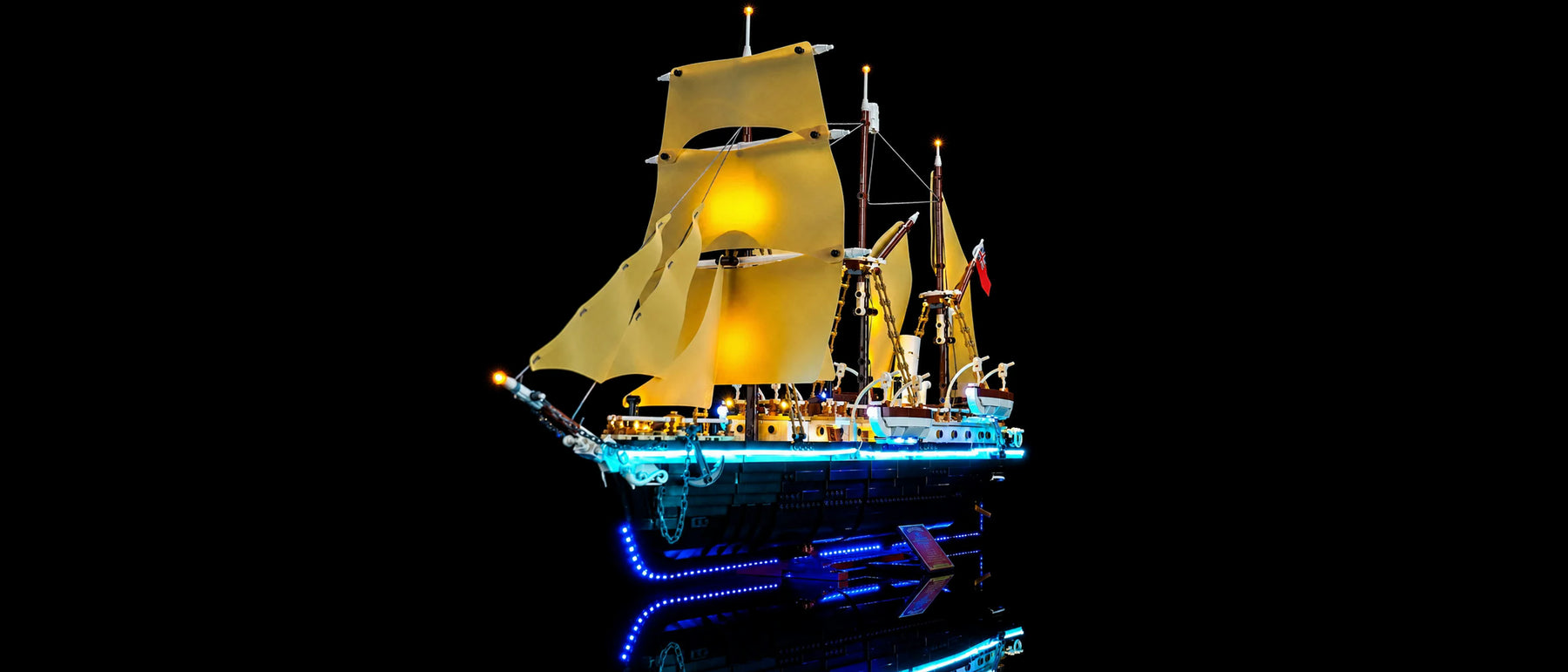 Kit LED pour LEGO® L’Endurance #10335 — lit with the LED light kit