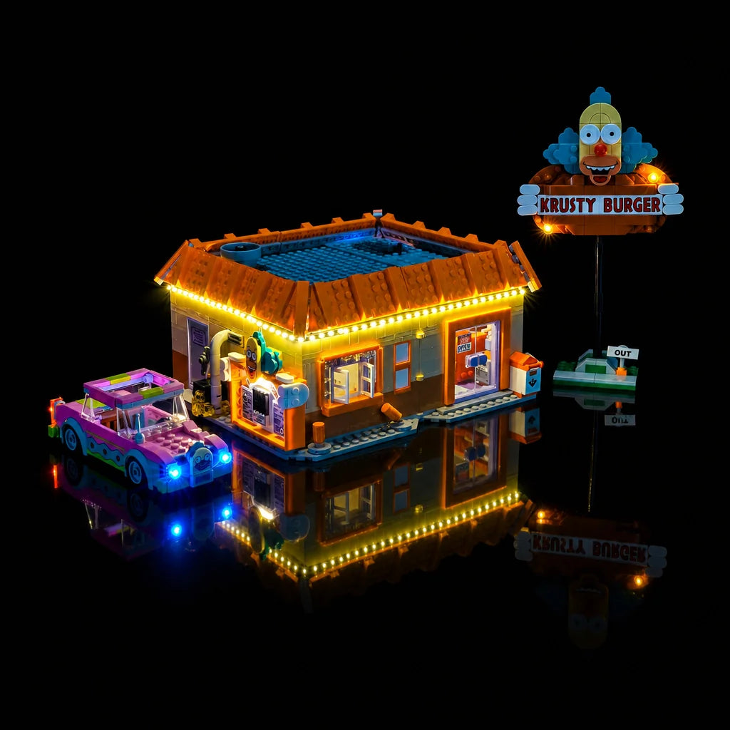 LED light kit for LEGO® Icons The Simpsons: Krusty Burger #10352 | Bright My Bricks