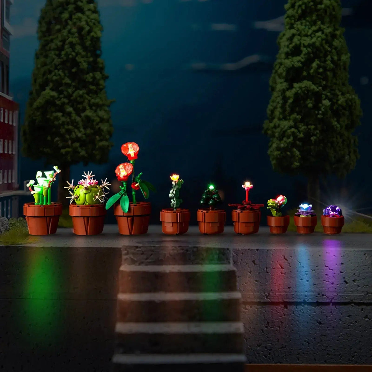 light kit for LEGO® Icons Tiny Plants #10329, LED kit powered on