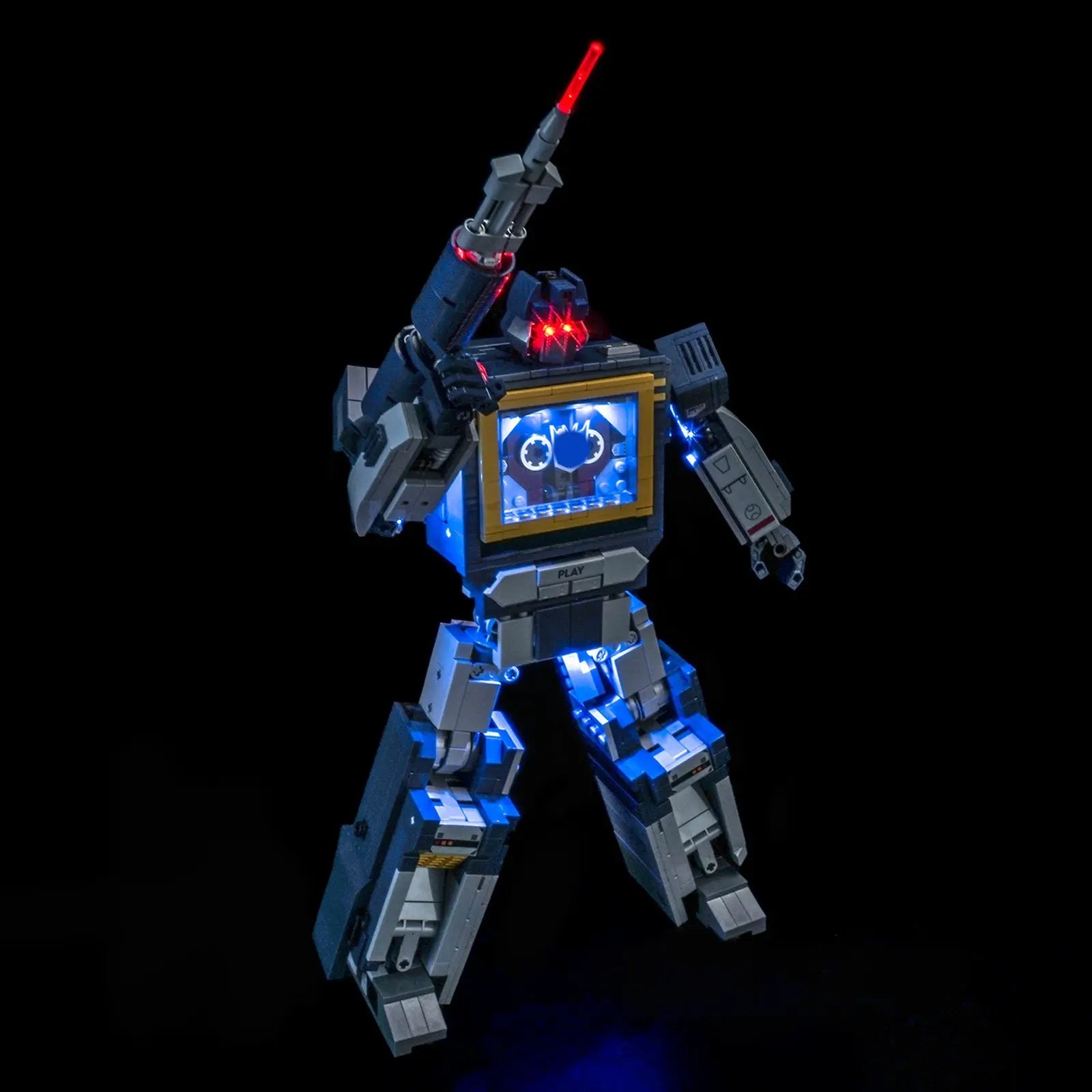 LEGO Icons Transformers: Soundwave #10358 LED lighting detail
