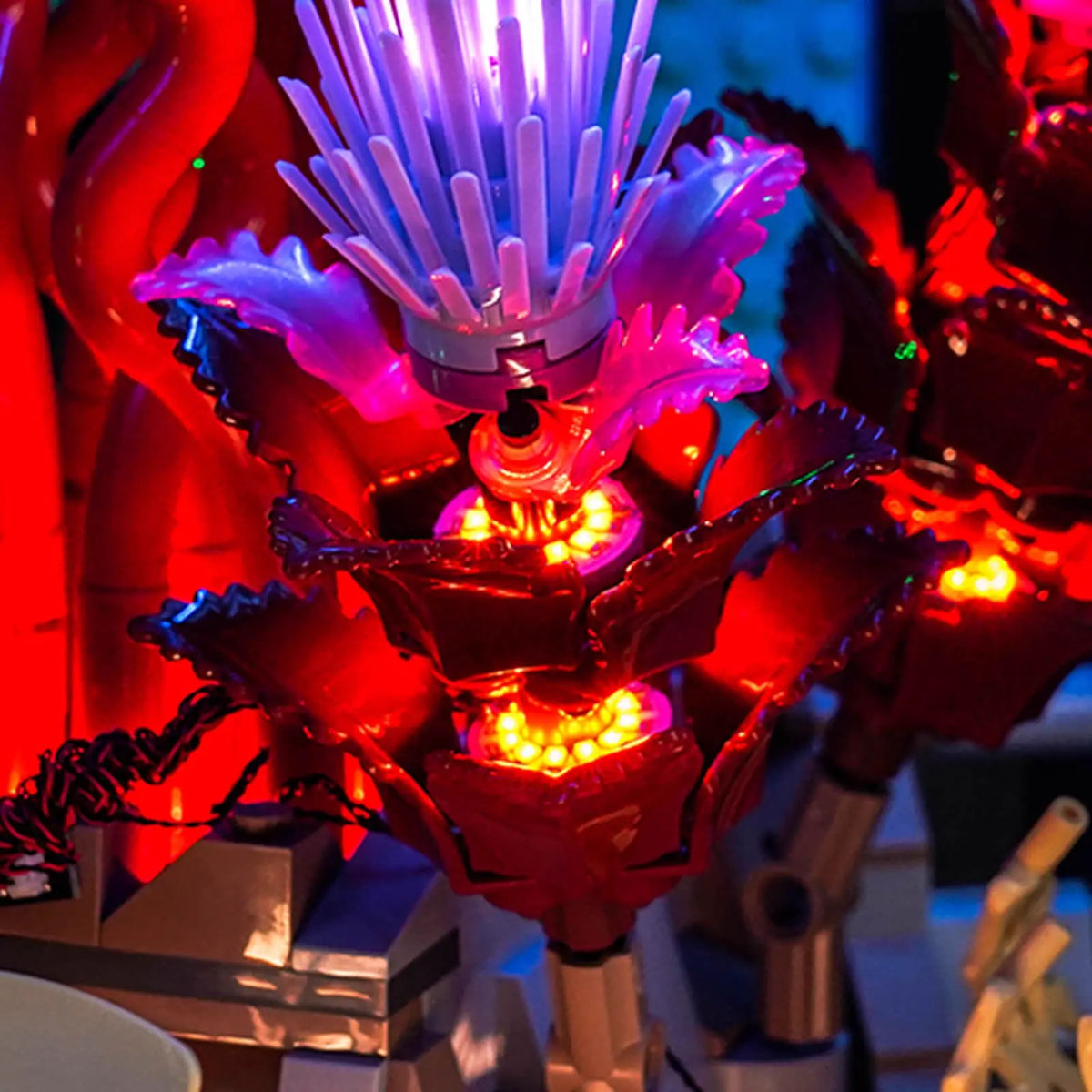 Bright My Bricks LED light kit for LEGO® Icons Tropical Aquarium #10366 — close-up of the LED lighting detail